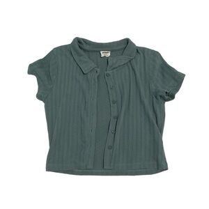 cotton on cropped button up